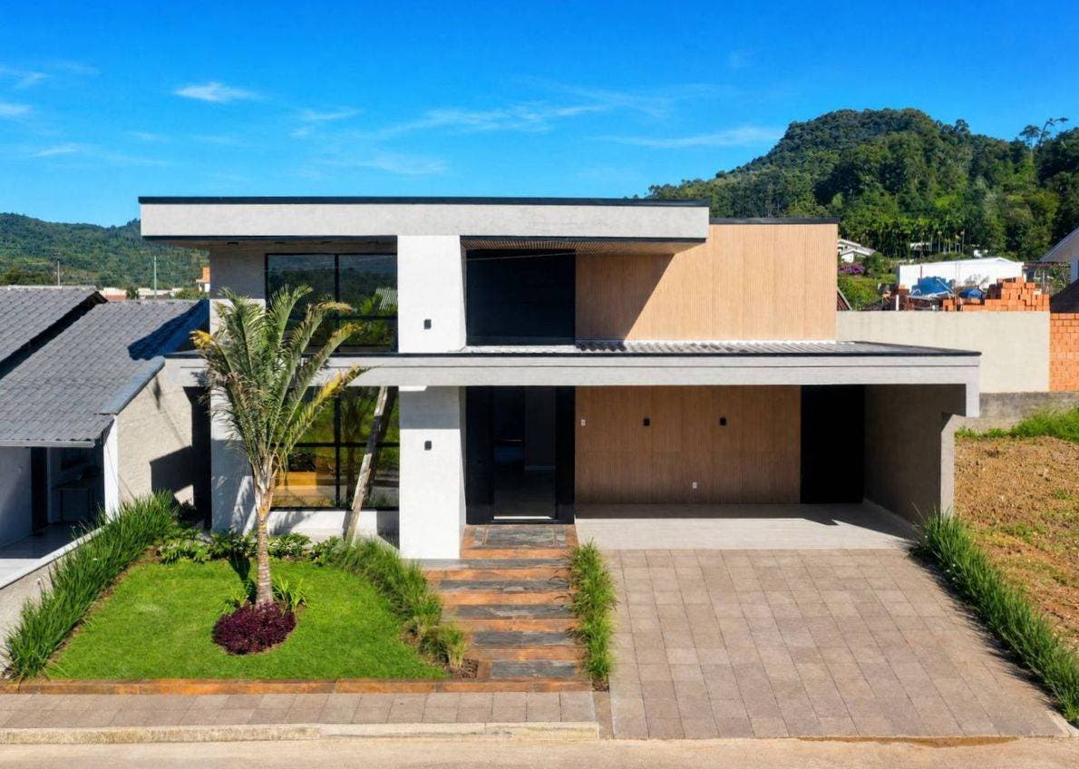 Casa de Alvenaria - Venda - 03 Dormitórios - 150M2 - Piscina - Exclusividade - Condomínio Fechado Andorinha - Taboão - Rio do Sul - Casa em Taboão, Rio do Sul - à venda - Cifra Imóveis e Empreendimentos Imobiliários