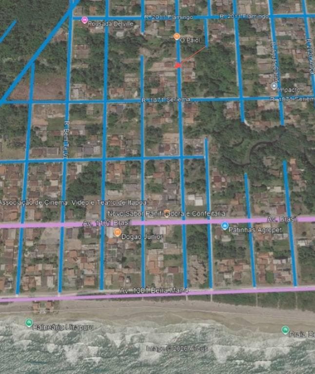 ÓTIMO TERRENO LIMPO COM 642M² A 500M DO MAR - Lote/Terreno em Bamerindus, Itapoá - à venda - BESEN IMOBILIÁRIA LTDA