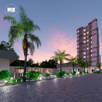Lançamento! Apto - 1 Suíte + 1 Qt - Cordeiros (Parte Alta) - Itajaí/SC - Apartamento em Cordeiros, Itajaí - à venda - Denis Alexandre Imóveis