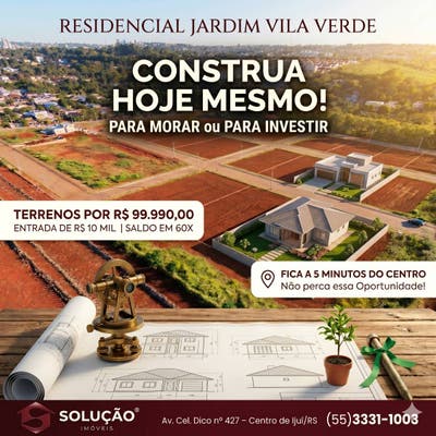 TERRENOS oportunidade IMPERDÍVEL - Lote/Terreno em Colonial, Ijuí - à venda - IMOBILIÁRIA SOLUÇÃO IMÓVEIS IJUÍ