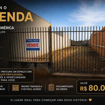 TERRENO JARDIM AMÉRICA - Lote/Terreno em Jardim America, Mandaguaçu - à venda - Rafael Ortega Imóveis