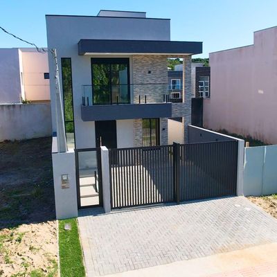 Sobrado de 118,89M2 Próximo da Praia - Sobrado em Brejatuba, Guaratuba - à venda - Ferreira Imóveis