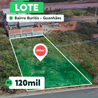 Lote à Venda no Bairro Buritis em Guanhães - Lote/Terreno em Buritis, Guanhães - à venda - Gama Imobiliária