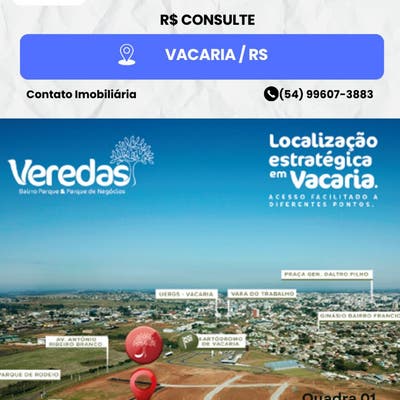 TERRENO A VENDA Q01 LOTE 05 - Lote/Terreno em PARQUE DE RODEIOS, Vacaria - HB2 NEGOCIOS IMOBILIARIOS LTDA