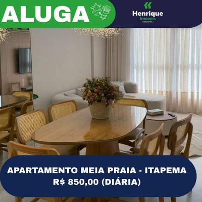 APARTAMENTO MEIA PRAIA ITAPEMA - Apartamento em Itapema - para temporada - Henrique soluções e produtos imobiliários