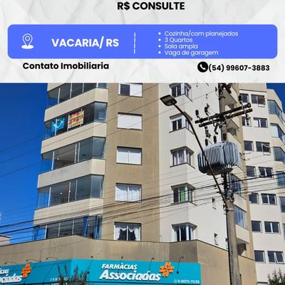 Apartamento à venda na Avenida Moreira Paz – Bairro Fátima, Vacaria/RS - Apartamento em Nossa Senhora de Fátima, Vacaria - à venda - HB2 NEGOCIOS IMOBILIARIOS LTDA