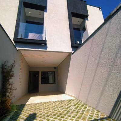 fachada moderna com vidro e preto