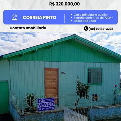 CASA À VENDA - Casa em São João, Correia Pinto - à venda - HB2 NEGOCIOS IMOBILIARIOS LTDA