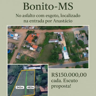 2 Terrenos - BONITO/MS - Lote/Terreno em Bonito - à venda - Santa Fe Imóveis