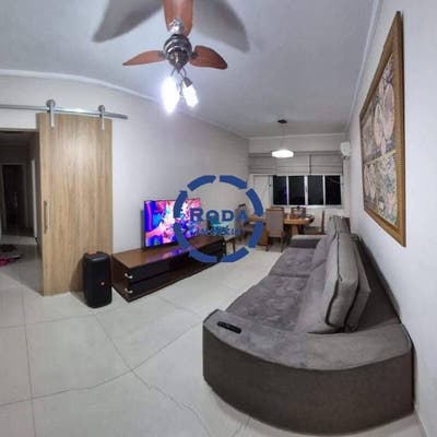 Apartamento totalmente reformado com 2 dormitórios, planejados novos e vaga demarcada na Vila Mathias - Apartamento em Santos - à venda - A.AYRES IMÓVEIS LTDA