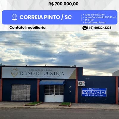 SALA COMERCIAL - Terreno em Correia Pinto - à venda - HB2 NEGOCIOS IMOBILIARIOS LTDA
