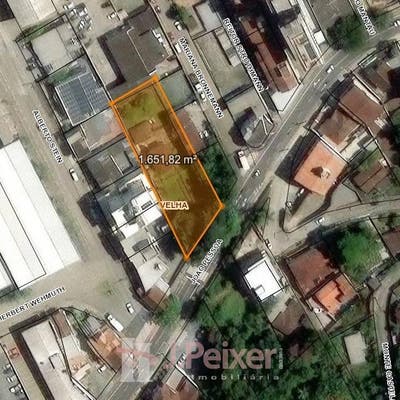 Terreno a venda com 1.652,00 m² a 100 metros da Vila Germânica - Blumenau -SC - Lote/Terreno em Velha, Blumenau - à venda - JPeixer Imobiliária Ltda