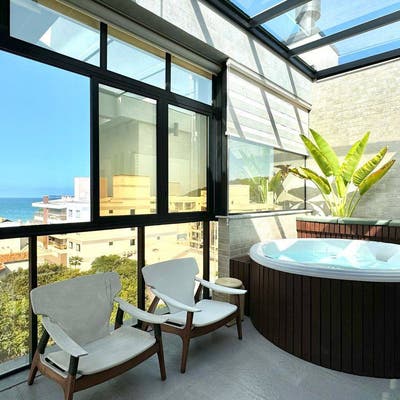DX723 - COBERTURA DÚPLEX COM VISTA PARA O MAR A 120M DA PRAIA DO CANTO GRANDE - Duplex em Canto Grande, Bombinhas - à venda - Marca Imobiliária