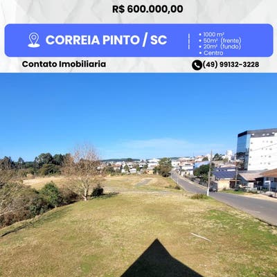TERRENO À VENDA - Lote/Terreno em Centro, Correia Pinto - à venda - HB2 NEGOCIOS IMOBILIARIOS LTDA