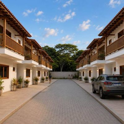Condomínio moderno financiamento pela CAIXA - Casa de Condomínio em Arraial d´Ajuda, Porto Seguro - à venda - Ramos Arraial